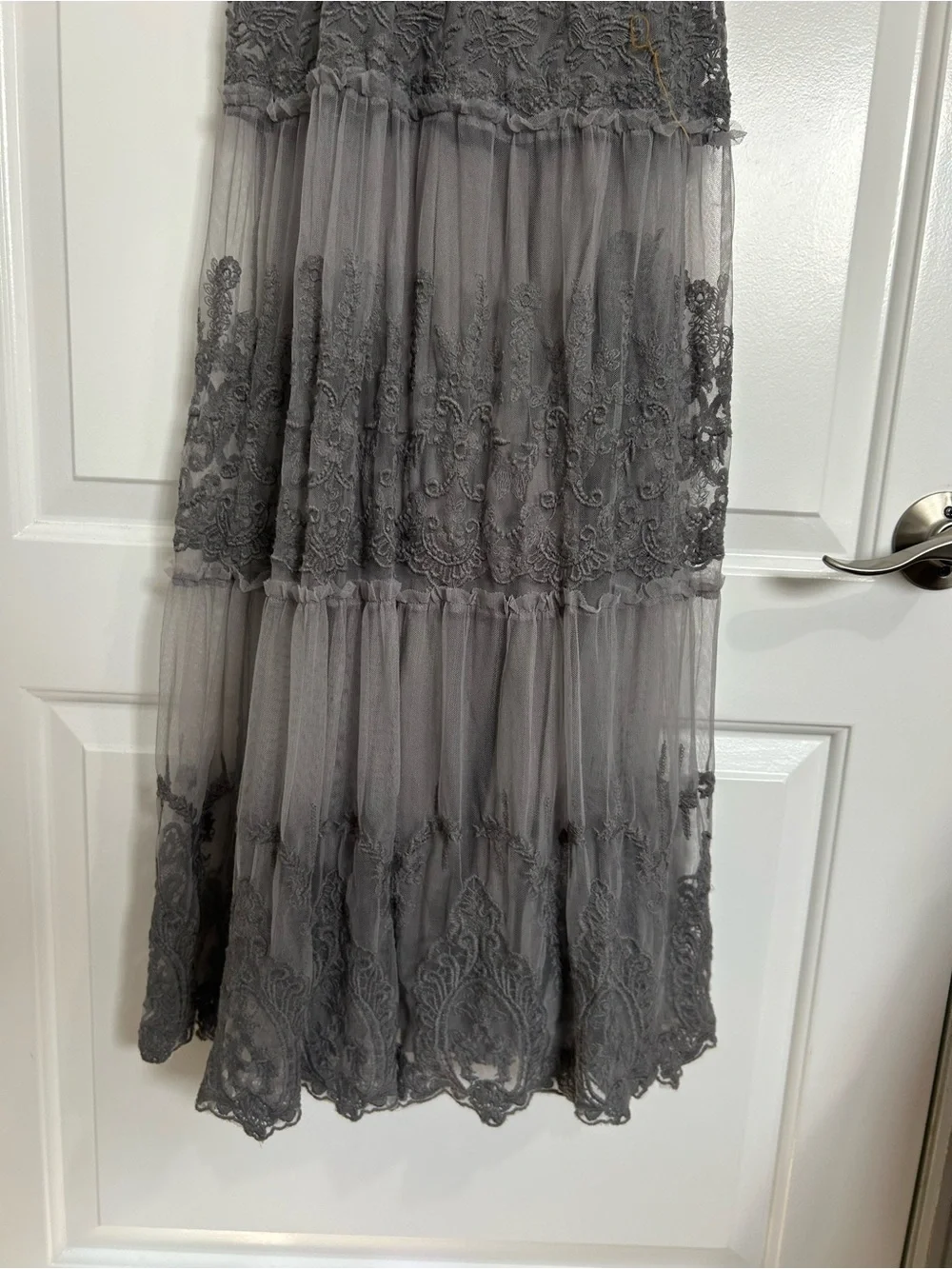 Abercrombie & Fitch Lace Tiered Maxi Dress Size S Boho Shabby Chic 90s Fairy y2k